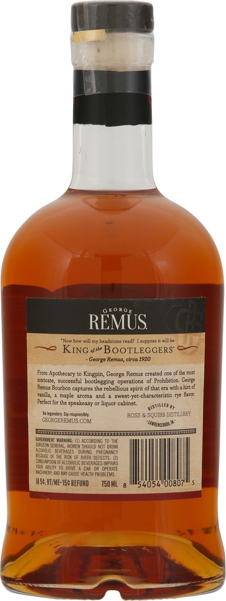 slide 9 of 11, George Remus Straight Bourbon Whiskey 750 ml, 750 ml