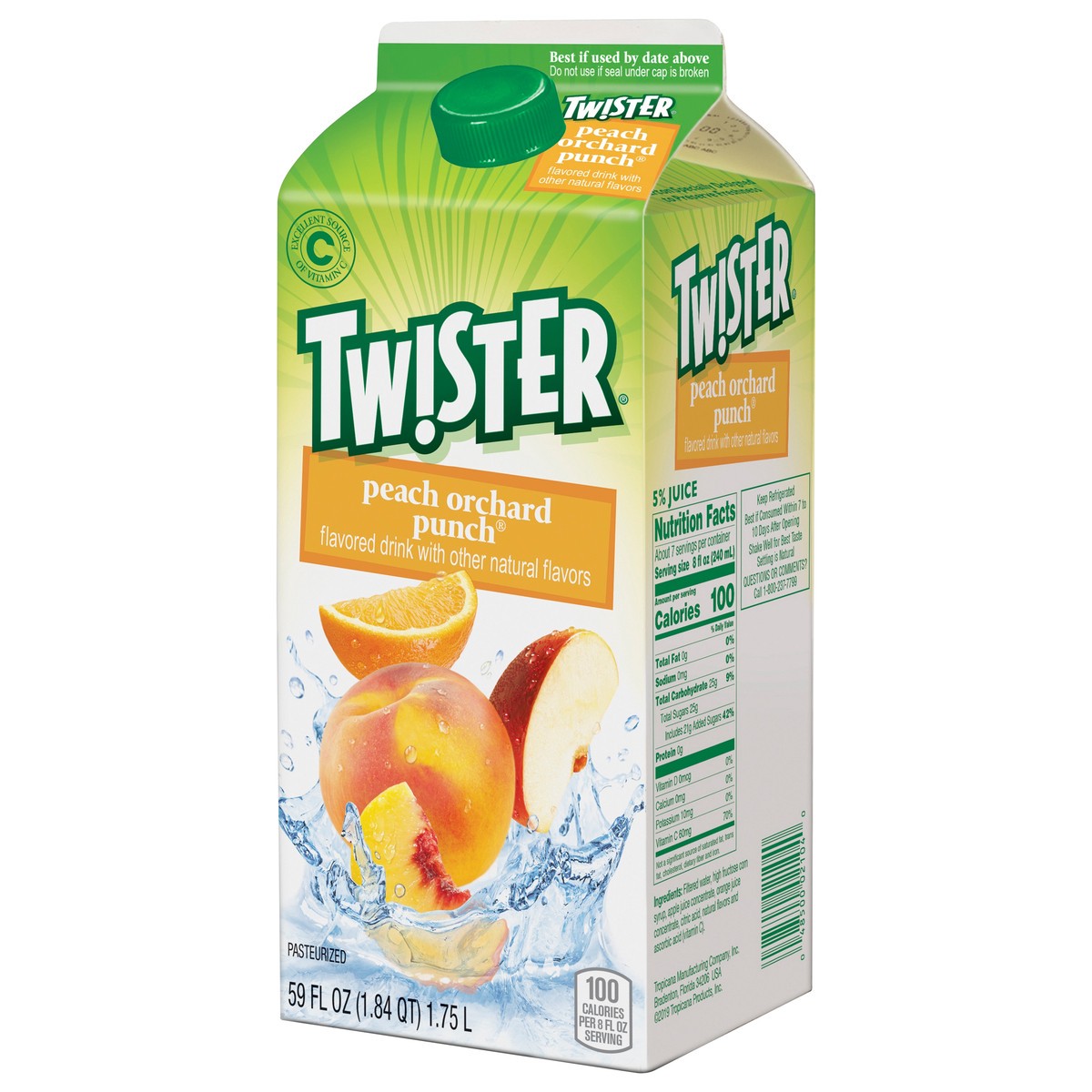 slide 4 of 9, Twister Tw!ster Peach Orchard Punch - 59 fl oz, 59 fl oz