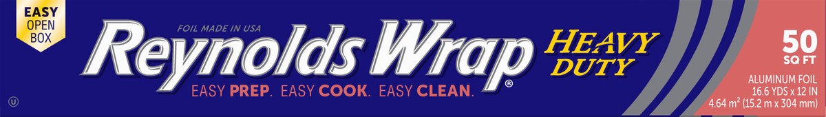 slide 1 of 12, Reynolds Wrap Heavy Duty Aluminum Foil, 12 Inch Width, 50 Square Feet, 0.66 lb