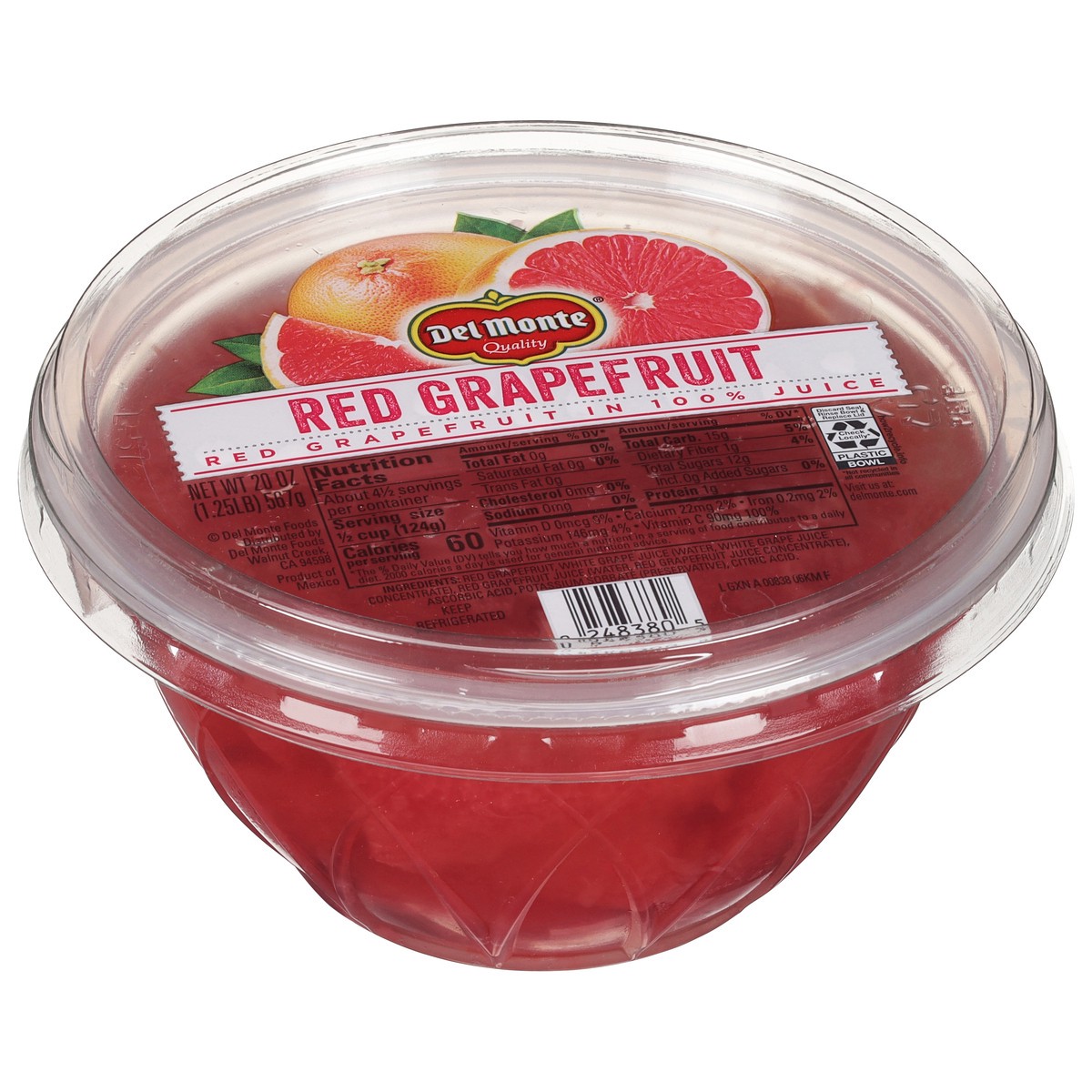 slide 4 of 9, Del Monte Red Grapefruit Fruit Cup, 20 oz