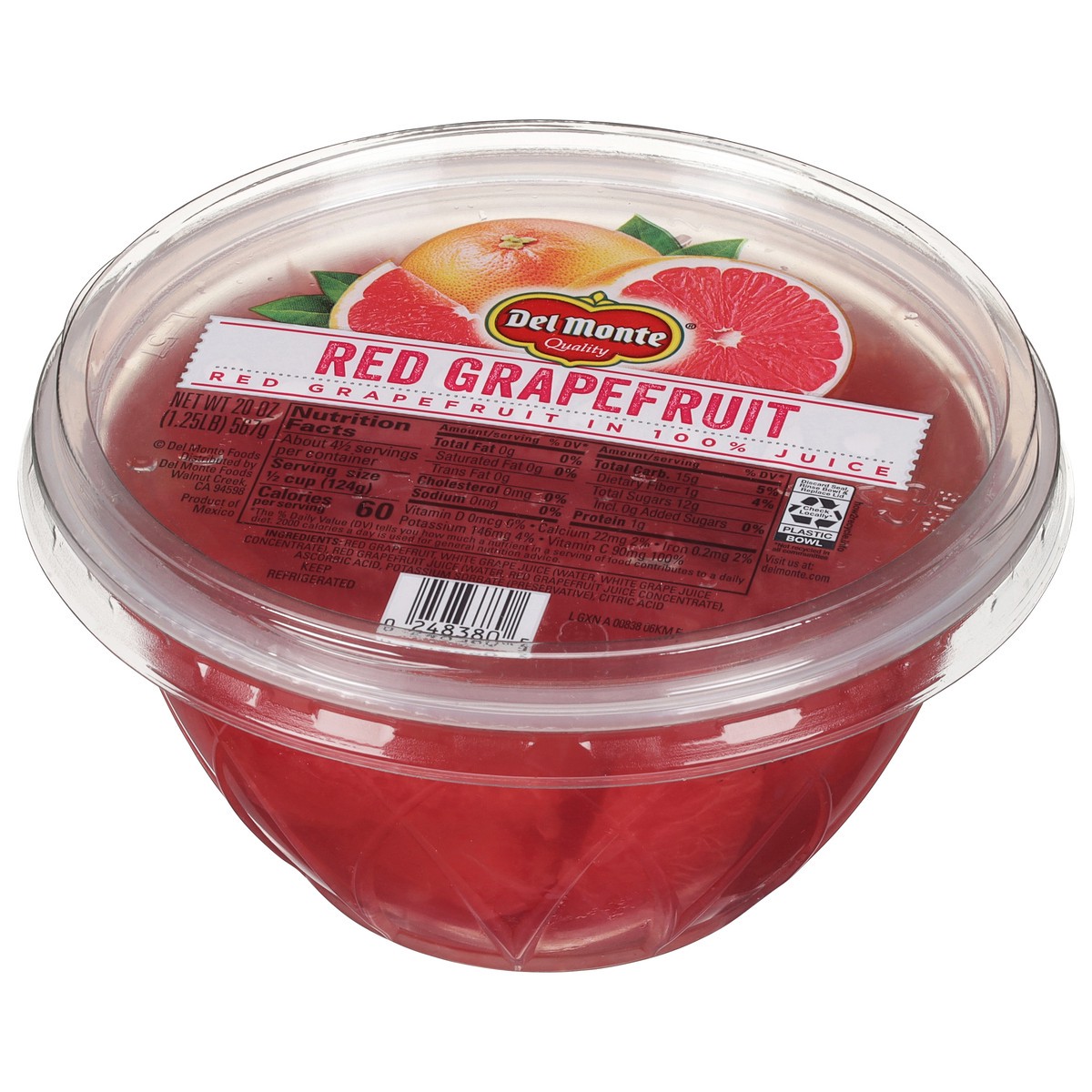 slide 5 of 9, Del Monte Red Grapefruit Fruit Cup, 20 oz