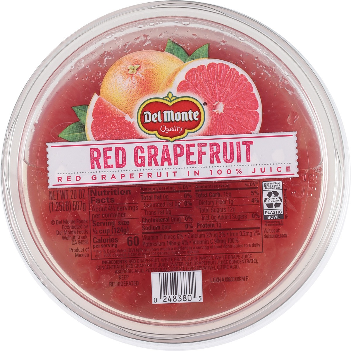 slide 7 of 9, Del Monte Red Grapefruit Fruit Cup, 20 oz