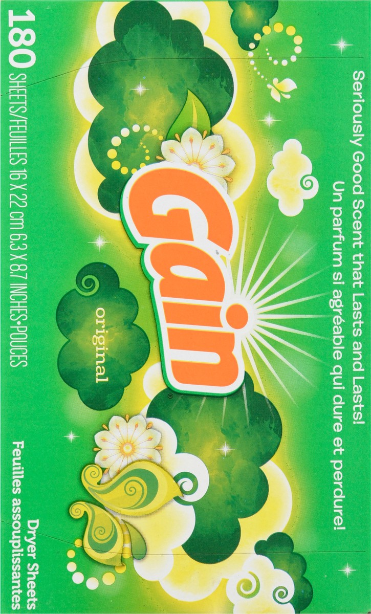 slide 10 of 16, Gain Original Dryer Sheets 180 ea, 180 ct