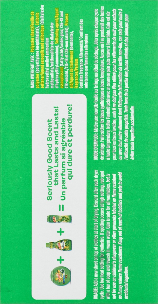 slide 9 of 16, Gain Original Dryer Sheets 180 ea, 180 ct