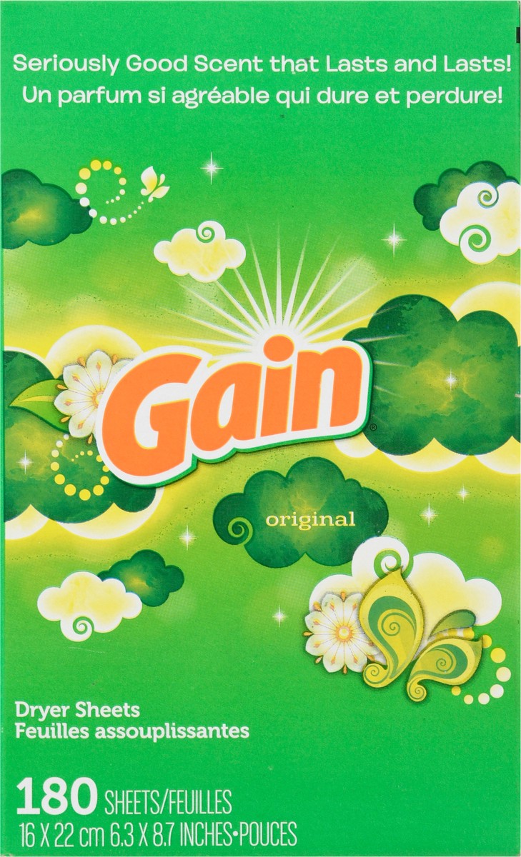 slide 8 of 16, Gain Original Dryer Sheets 180 ea, 180 ct