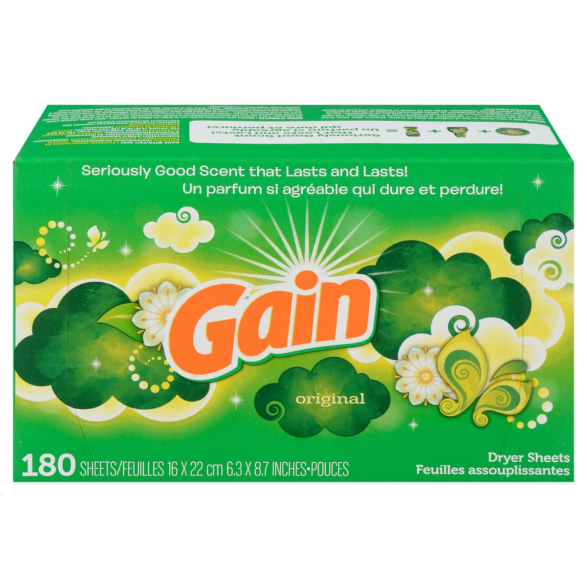 slide 6 of 16, Gain Original Dryer Sheets 180 ea, 180 ct