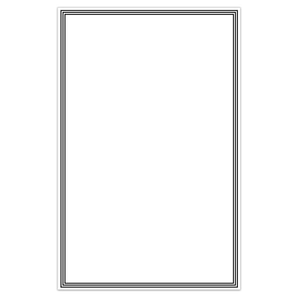 slide 2 of 2, Punch Studio Blank Note Cards, 5-1/2"" X 8-1/2"", Thin Borders, Set Of 50 Cards, 1 ct