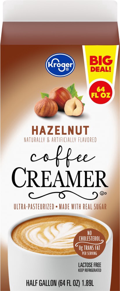 slide 4 of 4, Kroger Hazelnut Coffee Creamer, 64 fl oz