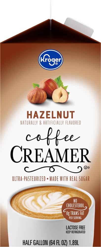 slide 3 of 4, Kroger Hazelnut Coffee Creamer, 64 fl oz