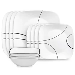 Corelle Simple Lines 12-pc Dinnerware Set, Service for 4