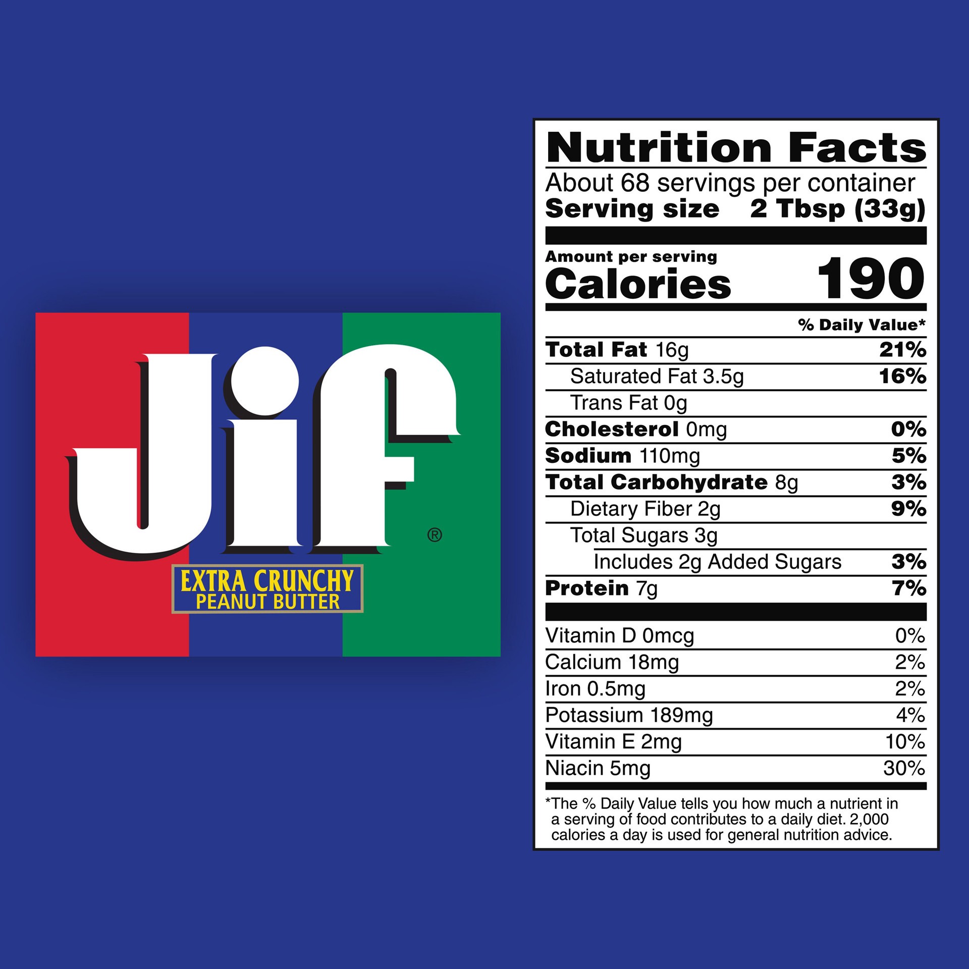 slide 2 of 6, Jif Extra Crunchy Peanut Butter Twin Pack Jar 2 ea, 2 ct