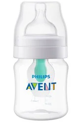 Philips Avent Anti-colic Baby Bottle With AirFree Vent, 4oz, 1Pk, Clear, SCY701/91