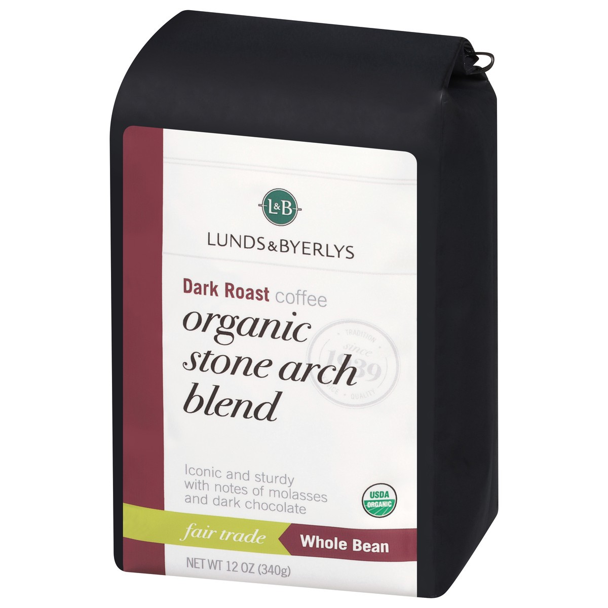 slide 11 of 11, Lunds & Byerlys Organic Dark Roast Whole Bean Stone Arch Blend Coffee 12 oz, 12 oz