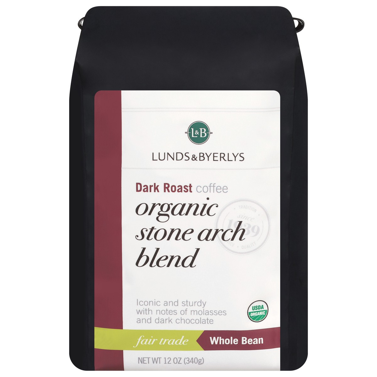 slide 7 of 11, Lunds & Byerlys Organic Dark Roast Whole Bean Stone Arch Blend Coffee 12 oz, 12 oz