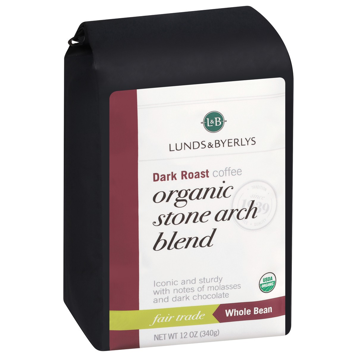 slide 5 of 11, Lunds & Byerlys Organic Dark Roast Whole Bean Stone Arch Blend Coffee 12 oz, 12 oz