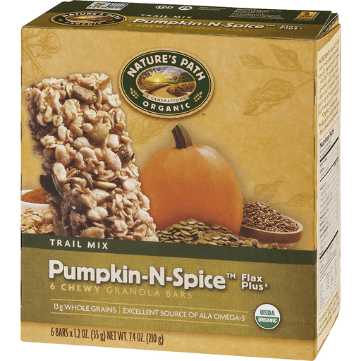 slide 3 of 9, Nature's Path Organic Pumpkin-N-Spice Gluten Free Granola Bars, 7.4 oz