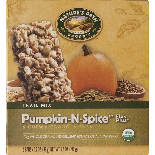 slide 4 of 9, Nature's Path Organic Pumpkin-N-Spice Gluten Free Granola Bars, 7.4 oz