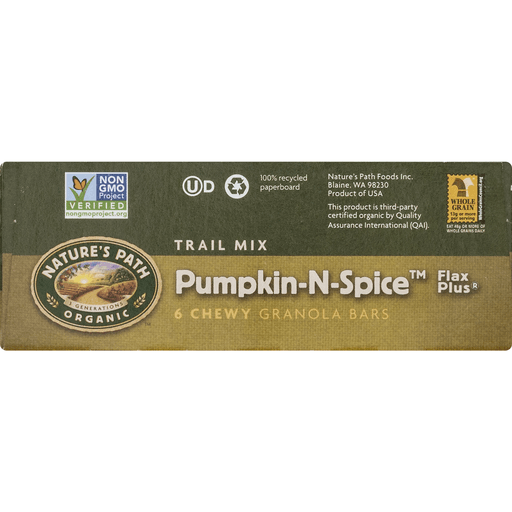 slide 8 of 9, Nature's Path Organic Pumpkin-N-Spice Gluten Free Granola Bars, 7.4 oz