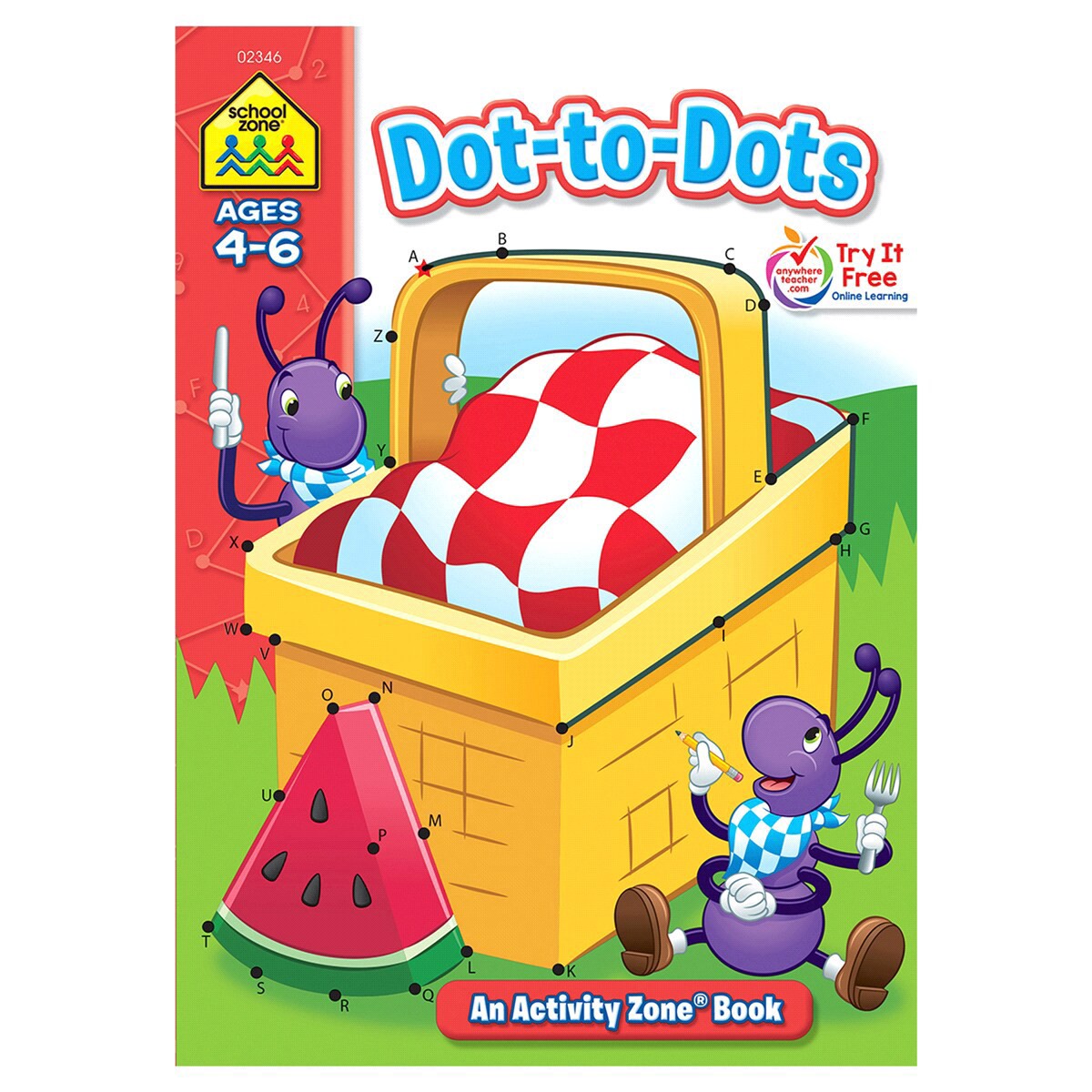slide 1 of 1, School Zone Dot-to-Dots Activity Zone Workbook, 1 ct