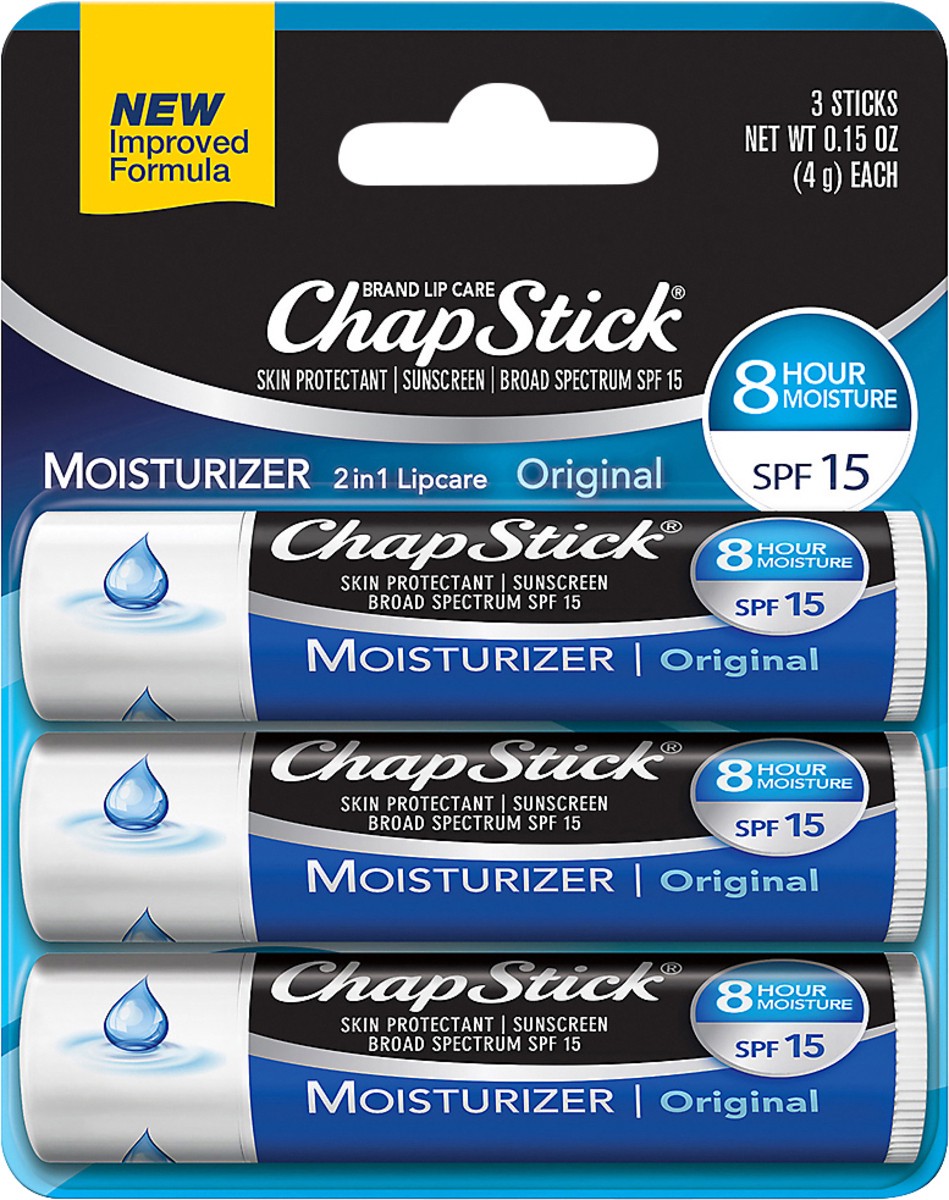 slide 4 of 7, Chapstick Lip Moist 3Pk, 0.45 oz