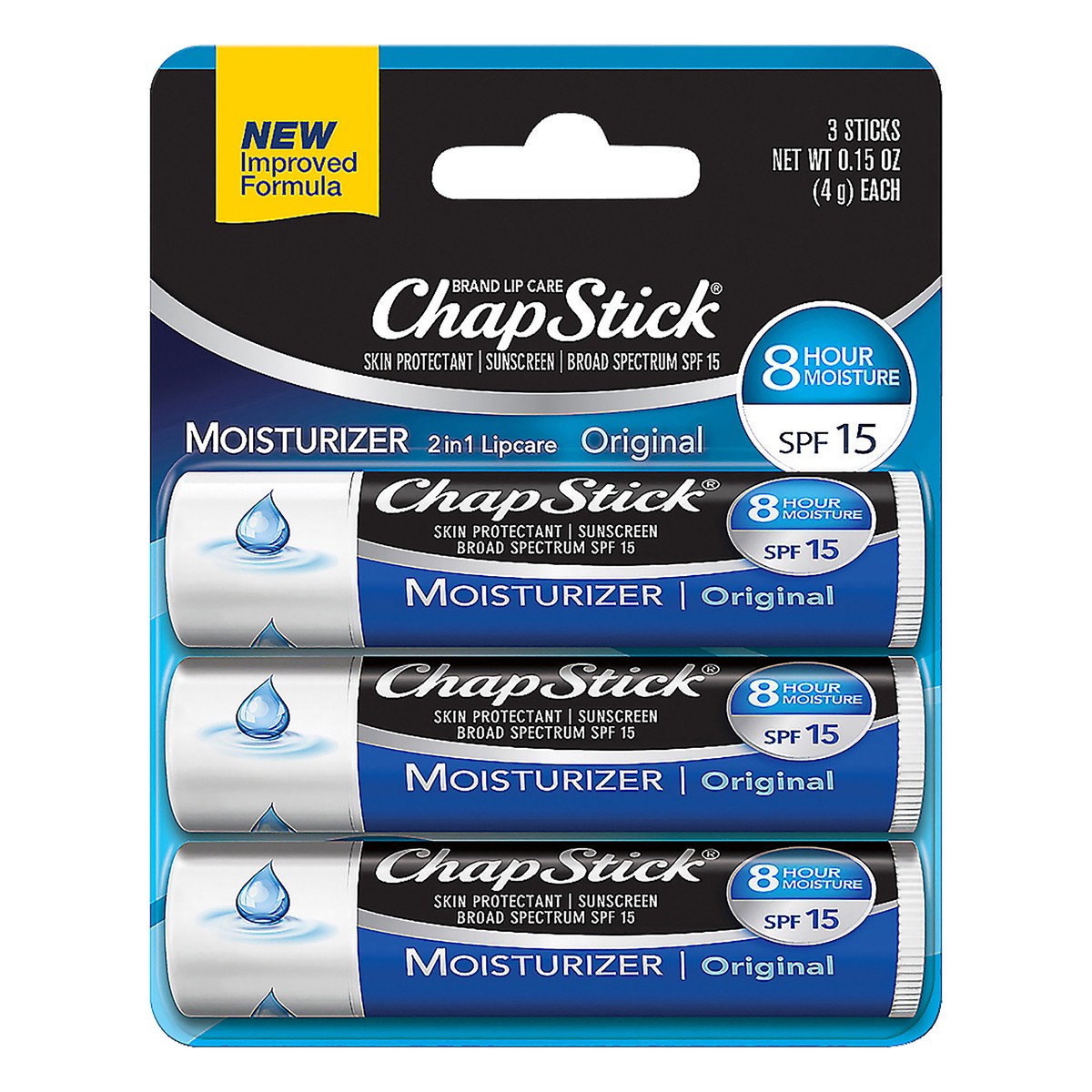 slide 7 of 7, Chapstick Lip Moist 3Pk, 0.45 oz