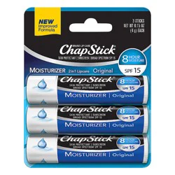 ChapStick Broad Spectrum SPF 15 Orginal Moisturizer 2 in 1 Lip Care 3 ea