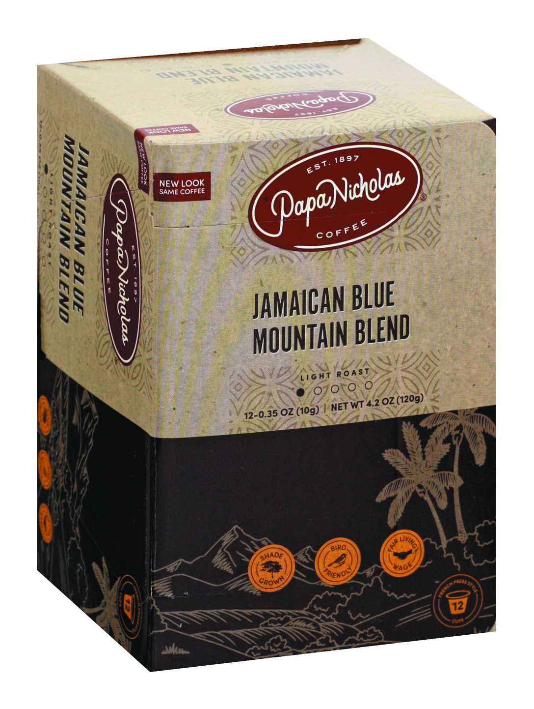 slide 1 of 1, Papanicholas Jamaican Blue Mountain Blend Kcup Coffee, 12 ct
