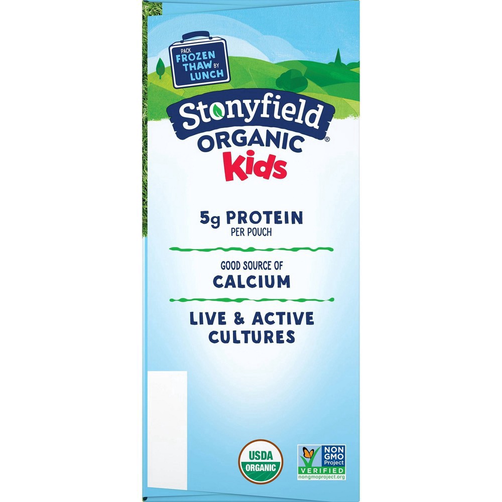 slide 10 of 13, Stonyfield Organic Kids' Strawberry Banana Yogurt - 4ct/3.5oz Pouches, 4 ct; 3.7 oz