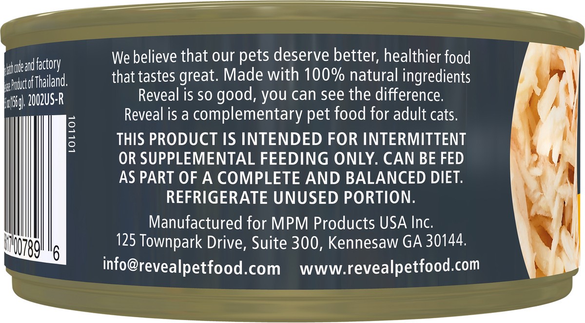 slide 6 of 10, Reveal Natural Wet Cat Food Chicken Breast in Broth 5.5 oz Can, 2.47 oz