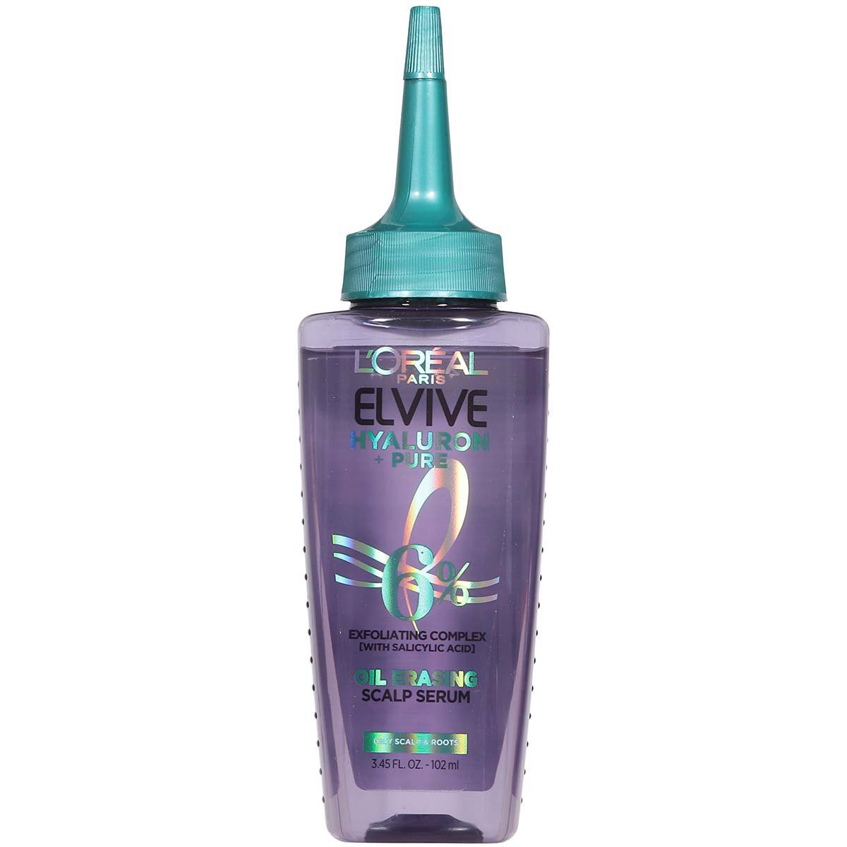 slide 1 of 1, L'Oréal Paris Elvive Hyaluron + Pure Oil Erasing Scalp Serum, 3.45 oz