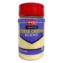 Weis Quality Three Cheese Parmesan, Romano & Asiago Grated Cheese - 3 oz