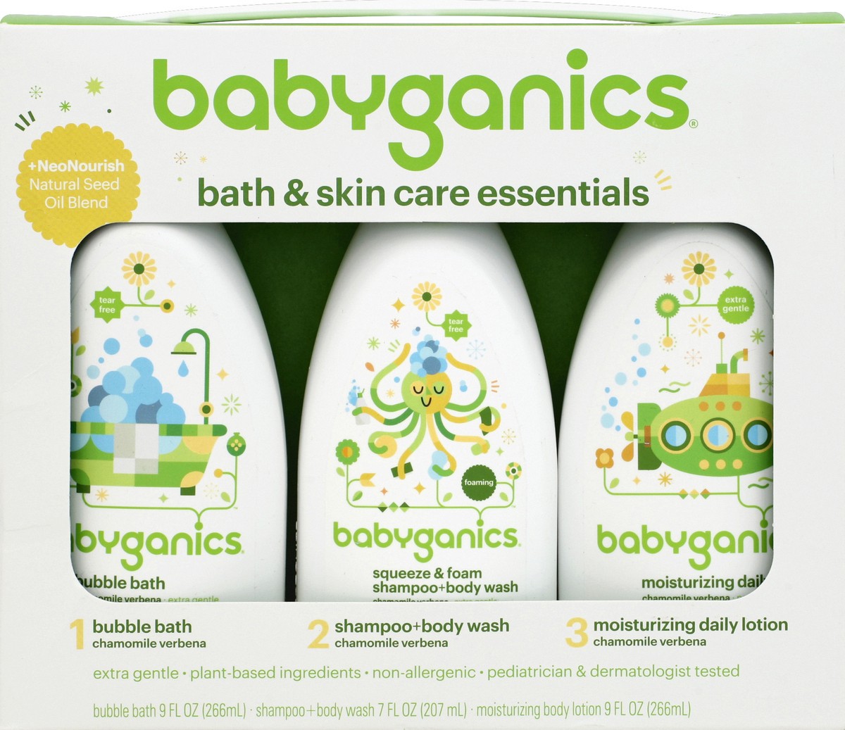 slide 1 of 5, Babyganics Bath & Skin Care Essentials 1 ea, 1 ct