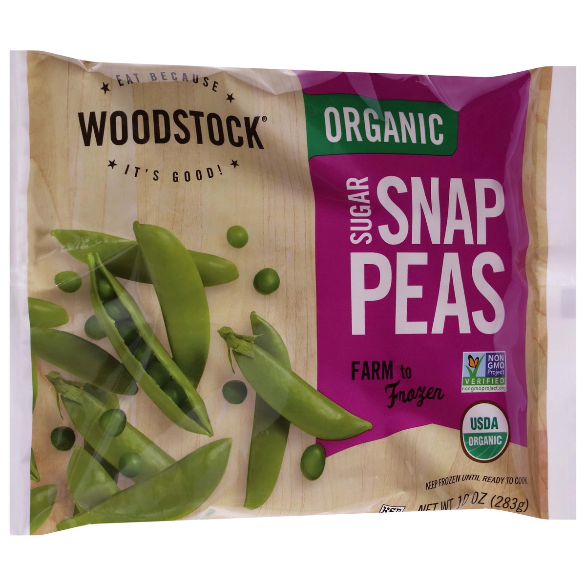 slide 9 of 9, Woodstock Organic Sugar Sugar Snap Peas 10 oz, 10 oz