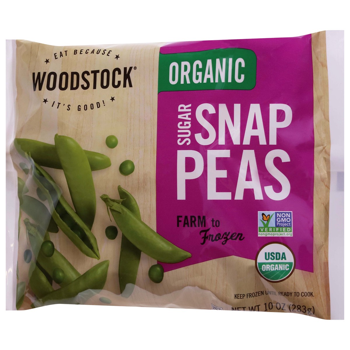 slide 8 of 9, Woodstock Organic Sugar Sugar Snap Peas 10 oz, 10 oz