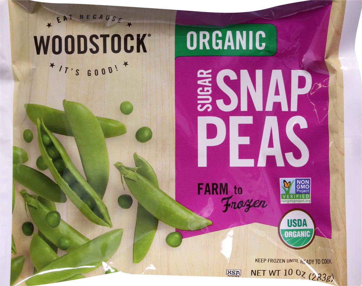 slide 6 of 9, Woodstock Organic Sugar Sugar Snap Peas 10 oz, 10 oz