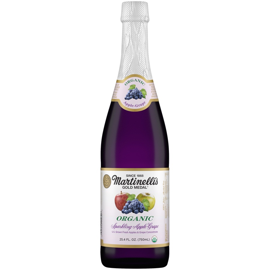 slide 1 of 1, Martinelli's Organic Sparkling Juice: Grape Juice - 25.4 fl oz, 25.4 fl oz