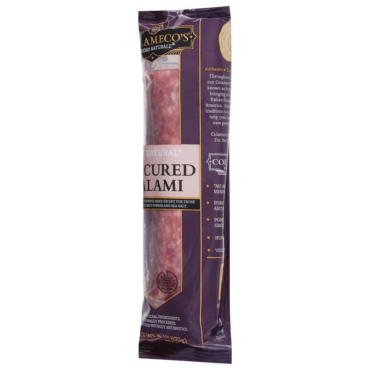 slide 2 of 4, Uncured Salami Chubb - EA, 1 ct