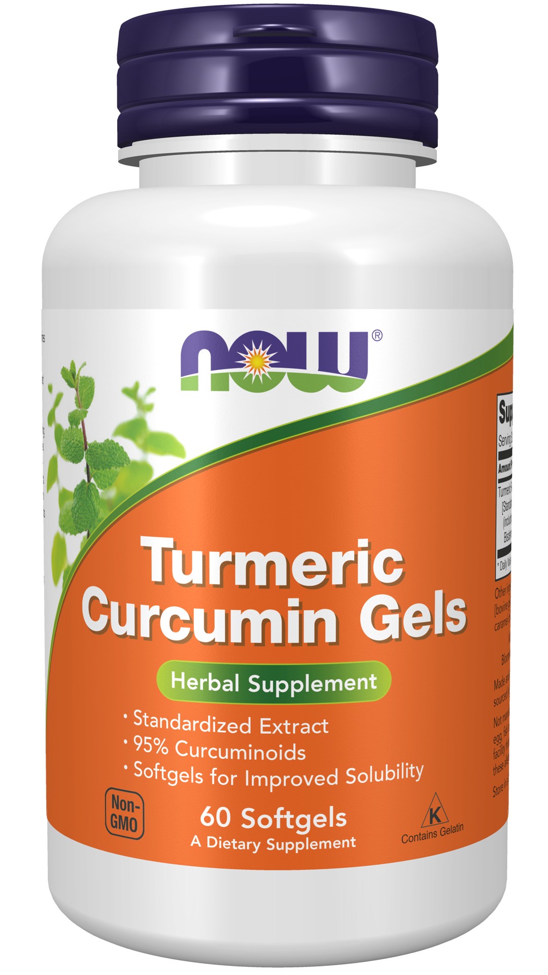 slide 1 of 4, NOW Turmeric Curcumin Gels - 60 Softgels, 60 cnt