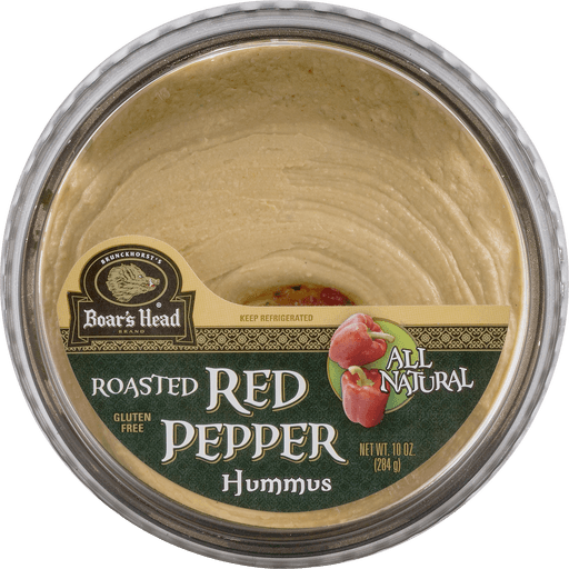 slide 4 of 9, Boar's Head Hummus, Roasted Red Pepper, 10 oz