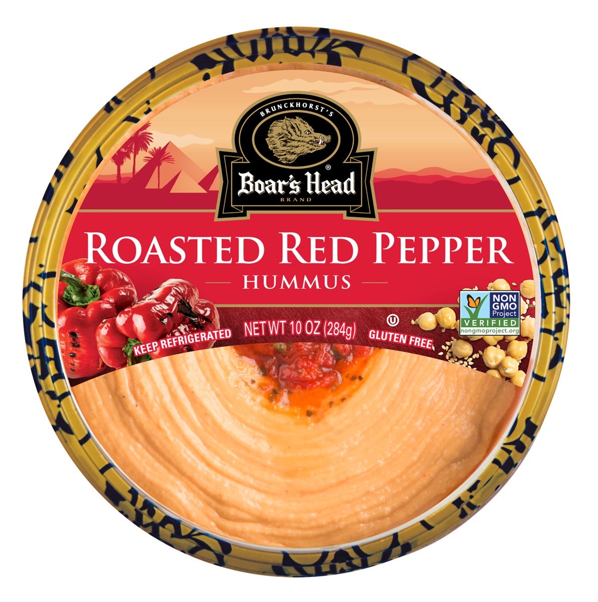 slide 1 of 9, Boar's Head Red Pepper Hummus, 10 oz