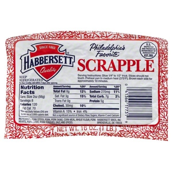 slide 1 of 1, Habbersett Scrapple Sausage, 1 lb