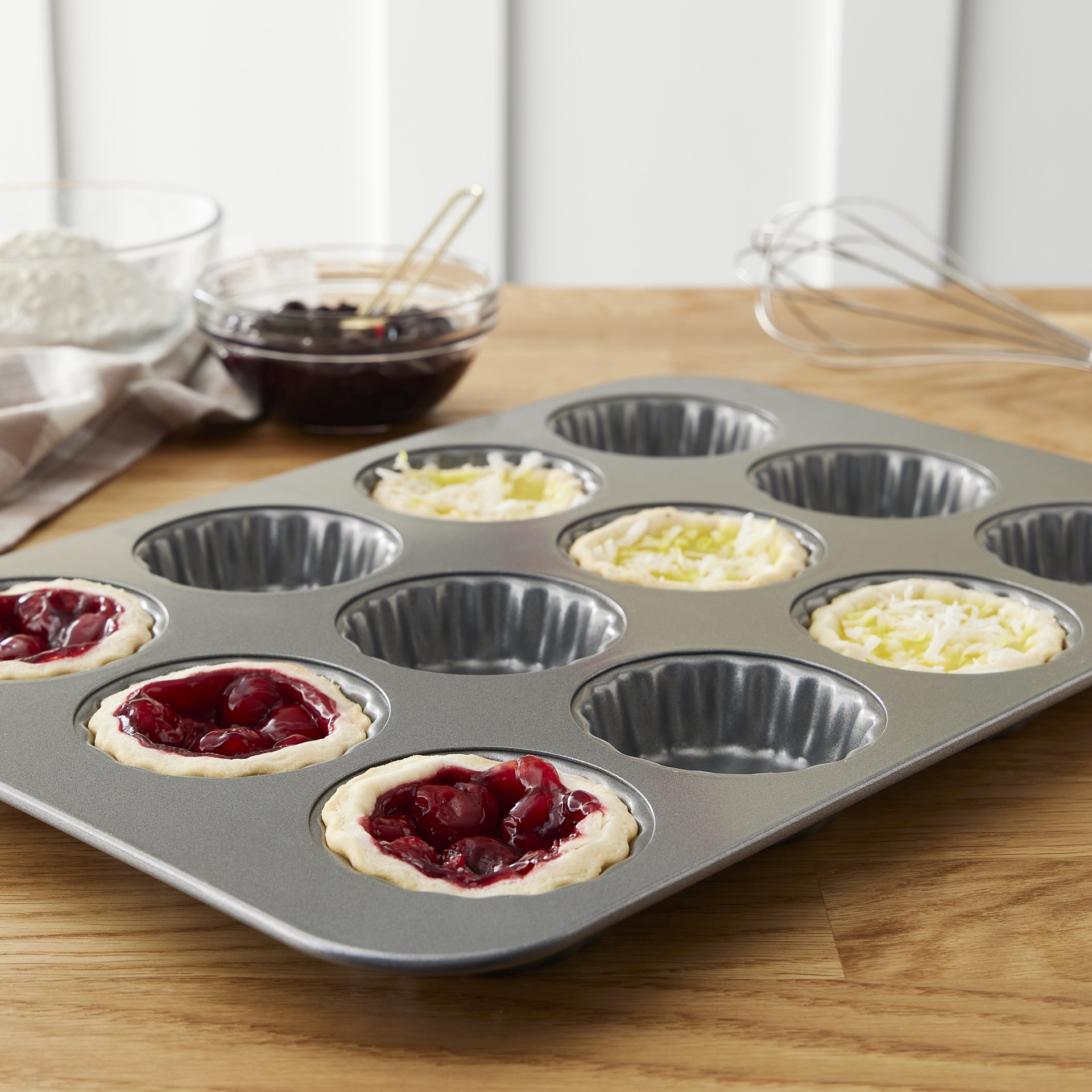 slide 5 of 6, Non-Stick Mini Tart Pan By Celebrate It, 14.56 in x 10 in x 0.9 in