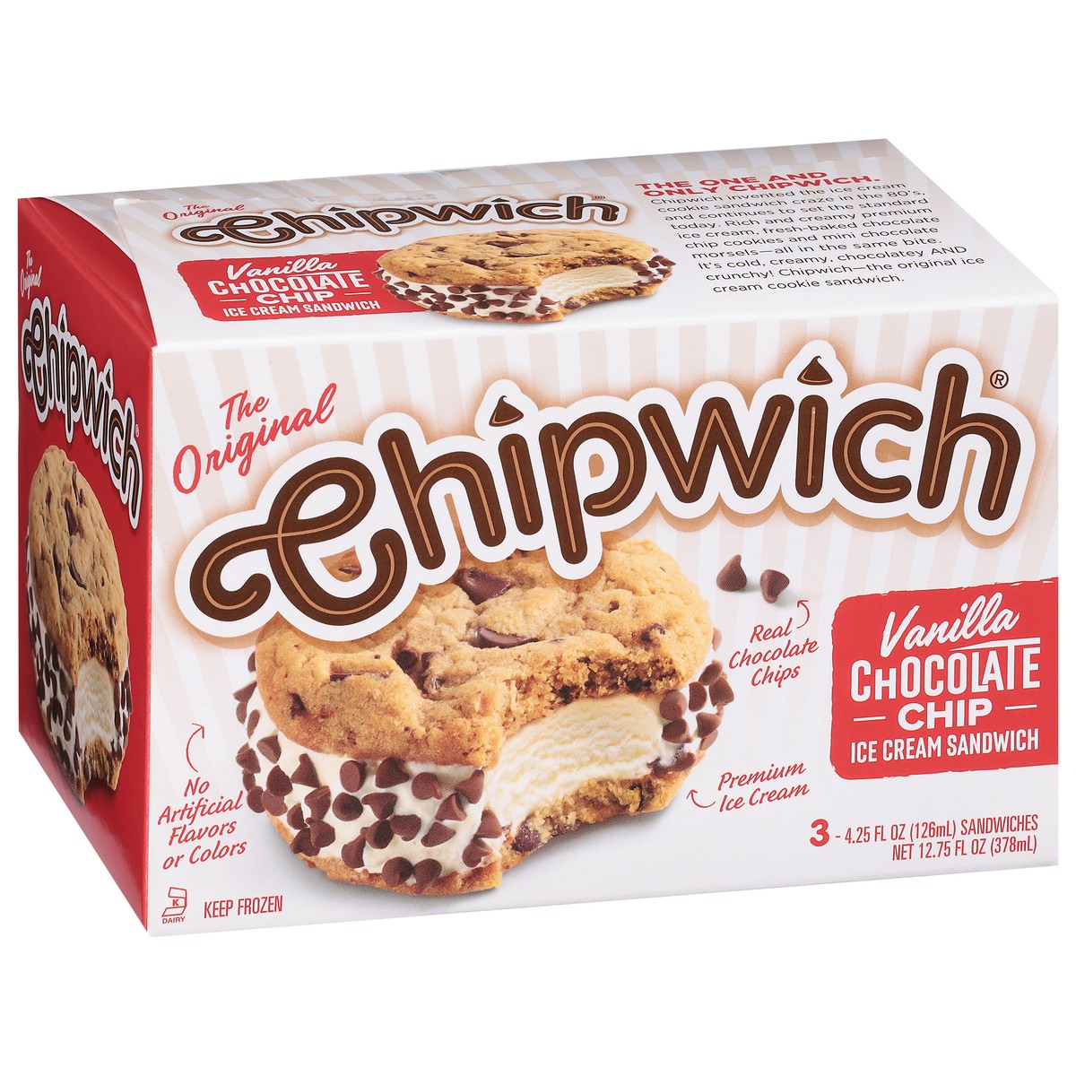 slide 3 of 9, The Original Chipwich Vanilla Ice Cream Sandwich, 12.75 fl oz