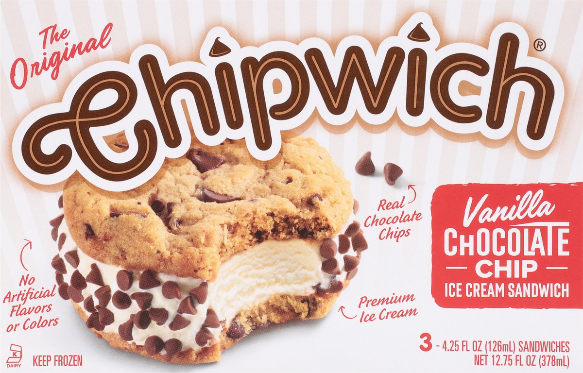 slide 6 of 9, The Original Chipwich Vanilla Ice Cream Sandwich, 12.75 fl oz