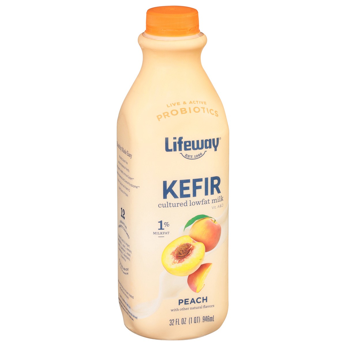 slide 8 of 9, Lifeway Peach Kefir 32 fl oz, 32 fl oz