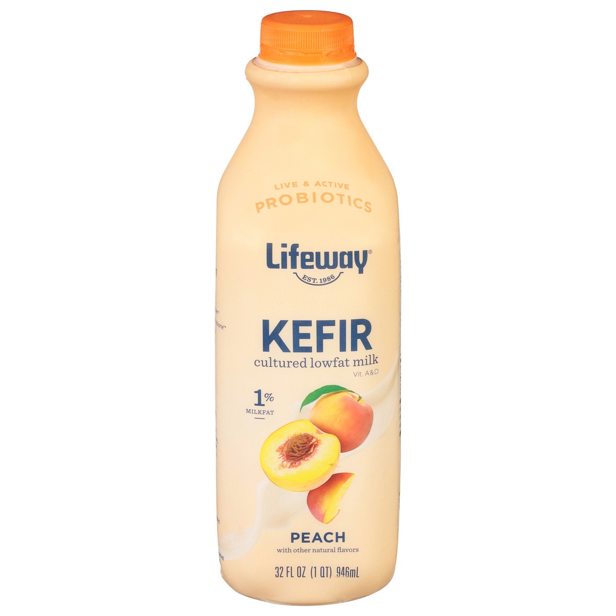 slide 1 of 9, Lifeway Peach Kefir 32 fl oz, 32 fl oz