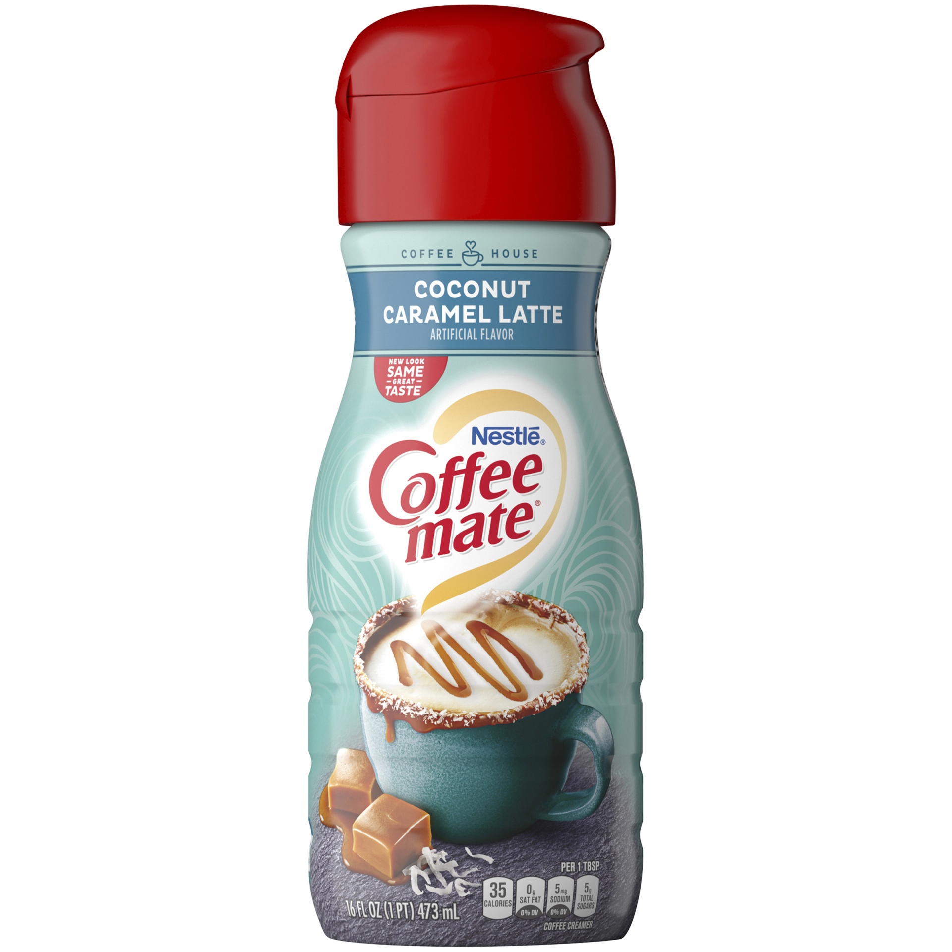 slide 1 of 7, Coffee-Mate Creamer Coconut Caramel Latte, 16 fl oz