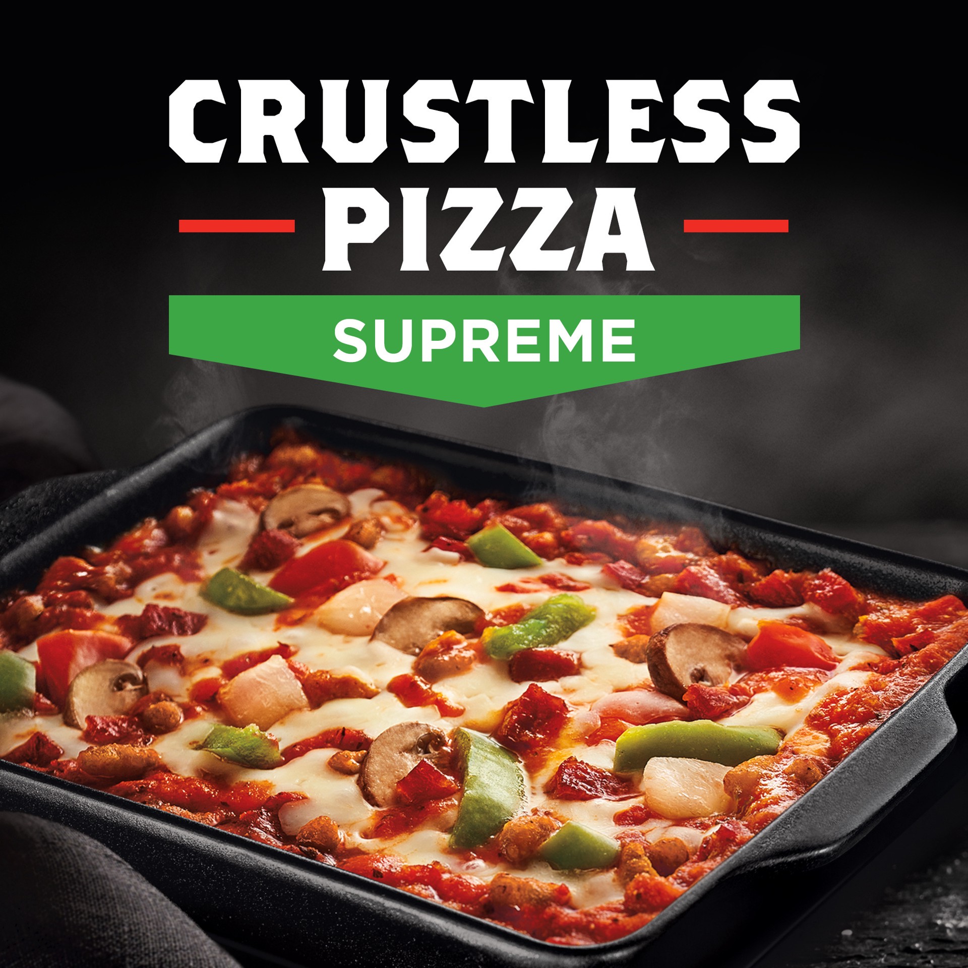 slide 5 of 5, Banquet MEGA Crustless Pizza Supreme, 10 oz