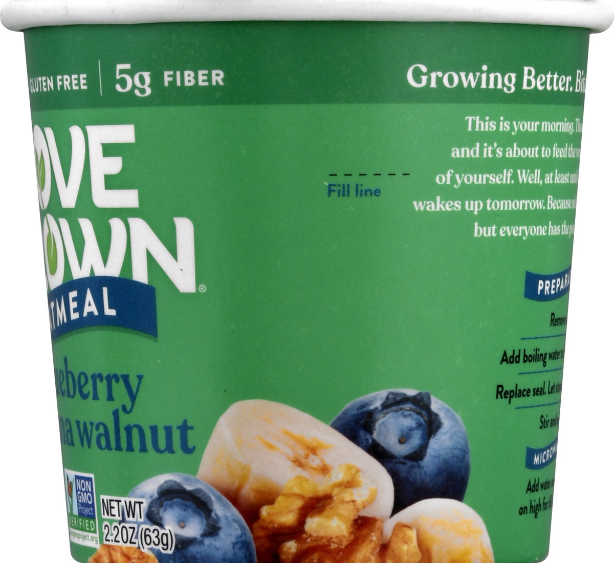 slide 6 of 13, Love Grown Oats Hot Blubry Wlnut, 2.22 oz