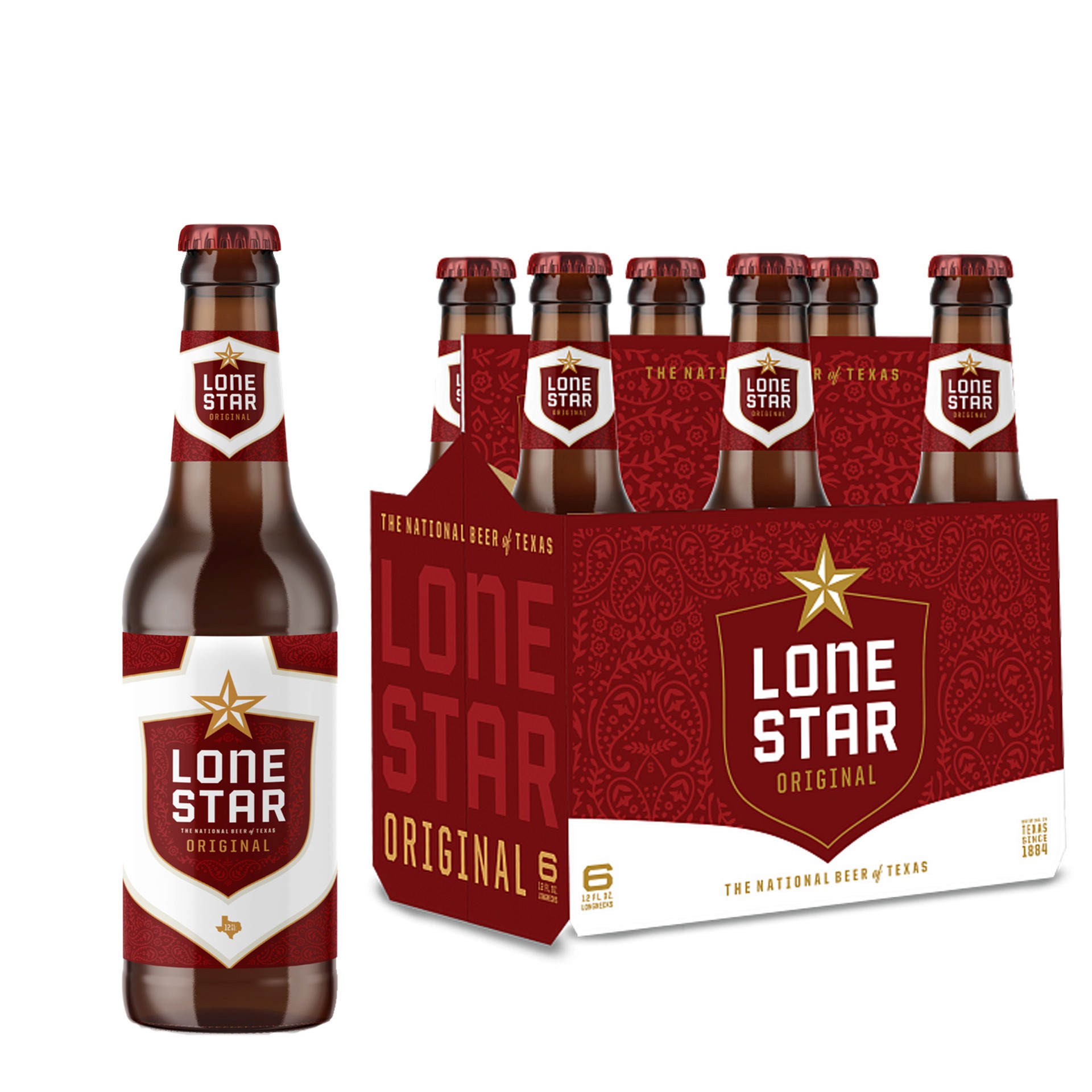 slide 1 of 8, Lone Star Beer, 6 Pack, 12 fl oz Bottles, 6 ct; 12 oz